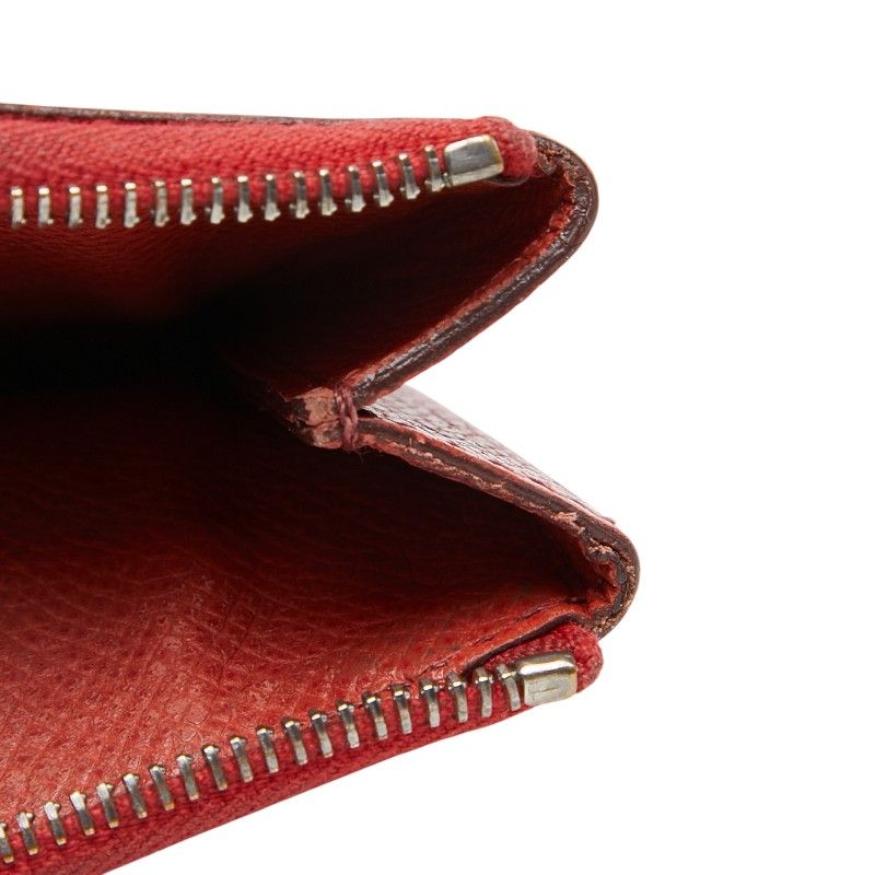 Hermes Clarice PM Coin Purse Orange Leather — view 7