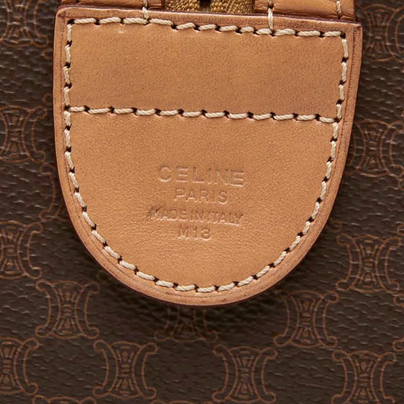 Celine Macadam Boston Bag Brown Leather — view 9