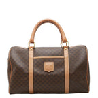 Celine Macadam Boston Bag Brown Leather