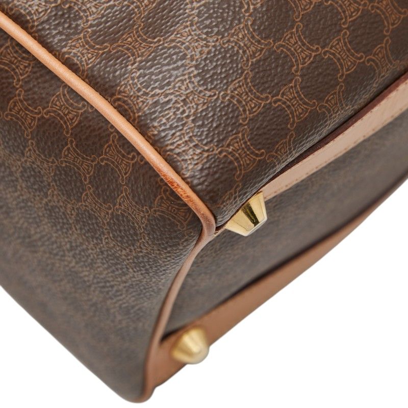 Celine Macadam Boston Bag Brown Leather — view 5