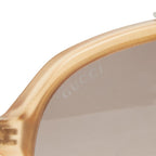 Gucci Teardrop Sunglasses Brown Black Acetate Eyewear — view 4