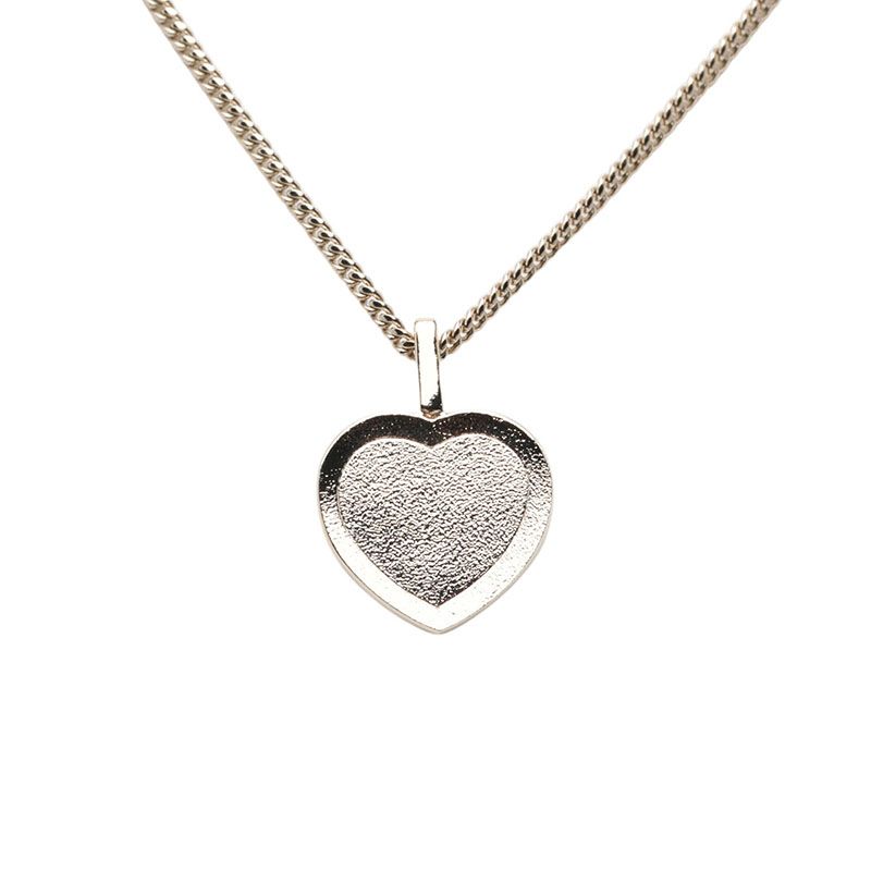 Chanel CC Logo Heart Motif Necklace Gold Black Plating Rhinestone — view 2