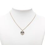 Chanel CC Logo Heart Motif Necklace Gold Black Plating Rhinestone — view 6
