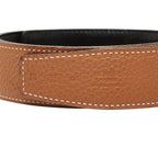 Hermes Belt 85 Buckle Brown Black Togo Box Calf — view 8