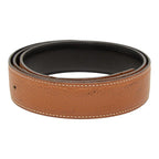 Hermes Belt 85 Buckle Brown Black Togo Box Calf — view 2