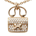 Hermes Amulet Constance Chain Pendant 00 18k Pink Gold Diamond