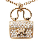 Hermes Amulet Constance Chain Pendant 00 18k Pink Gold Diamond