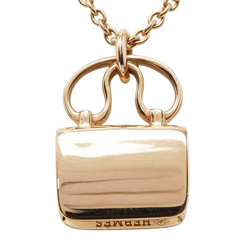 Hermes Amulet Constance Chain Pendant 00 18k Pink Gold Diamond — view 2