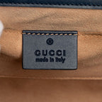 Gucci Guccissima Padlock Small Chain Shoulder Bag Navy Leather — view 6
