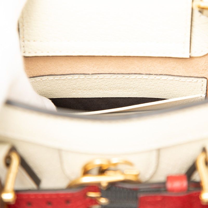 Gucci Bamboo Diana Mini Tote 2-Way Shoulder Bag Ivory White Leather — view 6