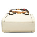 Gucci Bamboo Diana Mini Tote 2-Way Shoulder Bag Ivory White Leather — view 3