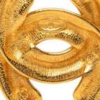 Chanel CC Logo Vintage Brooch Gold Plated — view 3