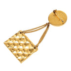 Chanel CC Logo Quilted Bag Motif Vintage Brooch Gold Plated — view 2