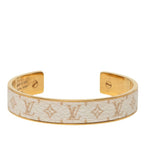 Louis Vuitton Jonke Wild LV Bangle Gold White Plated Bracelet