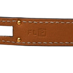 Hermes Kelly Double Tour Strand Bracelet Purple Gold Swift — view 5