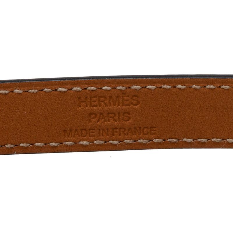 Hermes Kelly Double Tour Strand Bracelet Purple Gold Swift — view 6