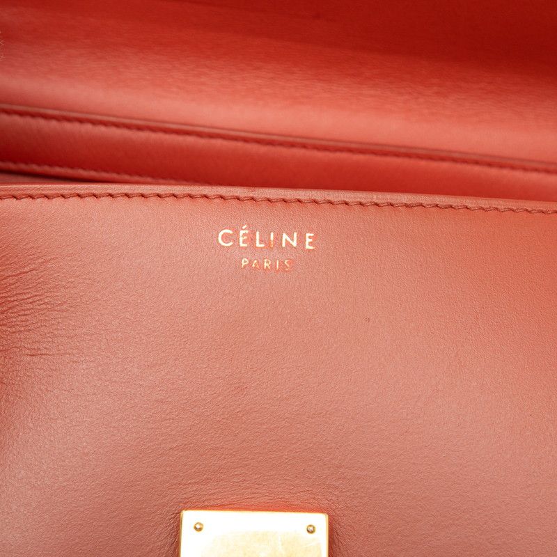 Celine Classic Box Shoulder Bag Red Leather — view 6