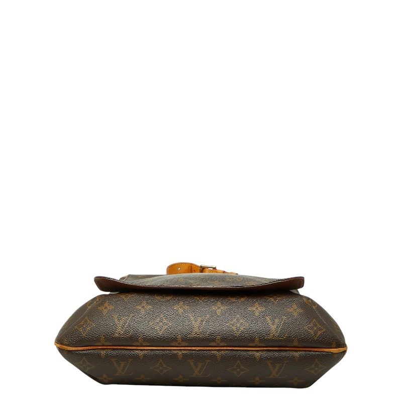Louis Vuitton Monogram Musette Crossbody Shoulder Bag Brown Leather — view 3