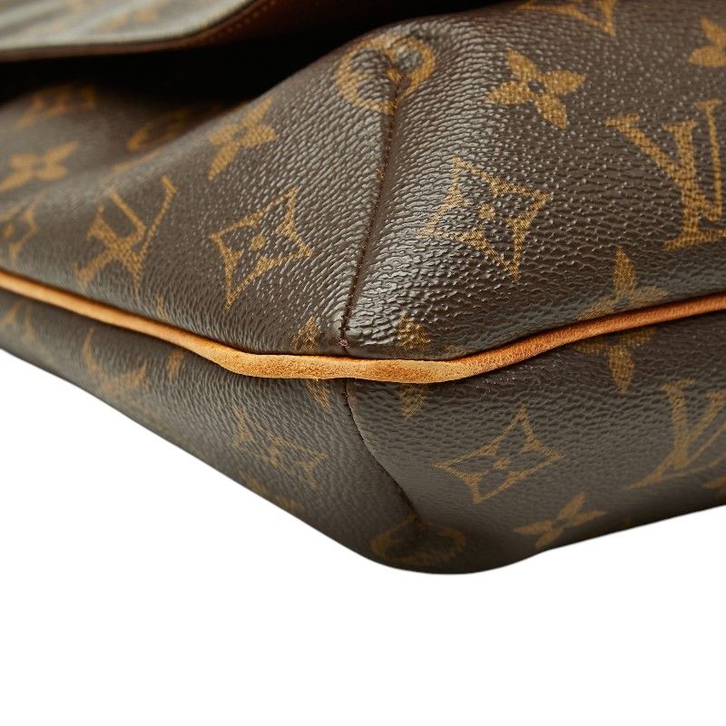 Louis Vuitton Monogram Musette Crossbody Shoulder Bag Brown Leather — view 5