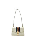 Gucci Sherry Line Sylvie Shoulder Bag White Leather