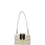 Gucci Sherry Line Sylvie Shoulder Bag White Leather