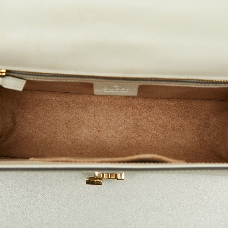 Gucci Sherry Line Sylvie Shoulder Bag White Leather — view 9