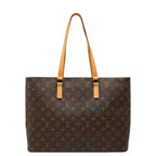 Louis Vuitton Monogram Luco Tote Brown Leather