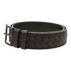 Bottega Veneta Intrecciato Belt 85 Dark Brown Leather — view 2