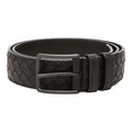 Bottega Veneta Intrecciato Belt 85 Dark Brown Leather