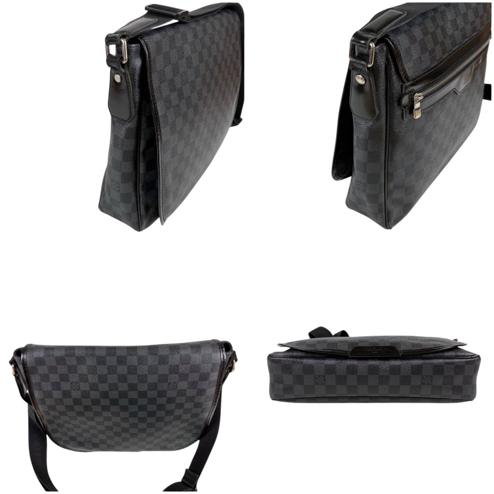 Louis Vuitton Damier Graphite Daniel MM Shoulder Bag Cross — view 5