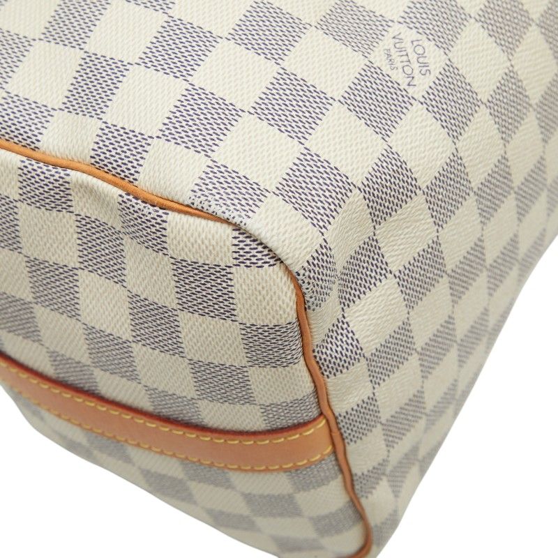 Louis Vuitton Damier Azur Speedy Bandouliere 30 2-Way Shoulder Bag White Leather — view 8