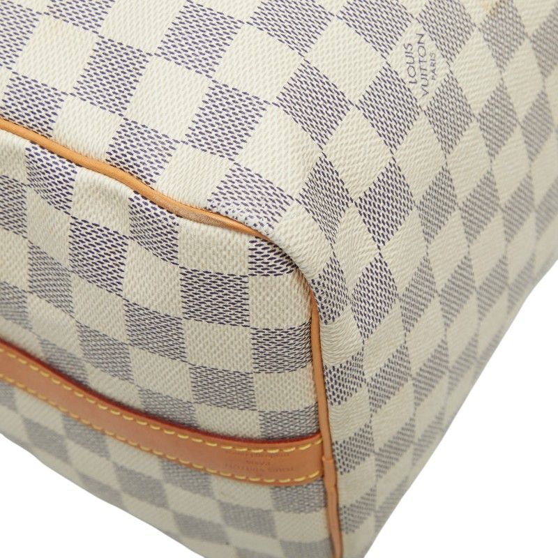 Louis Vuitton Damier Azur Speedy Bandouliere 30 2-Way Shoulder Bag White Leather — view 6