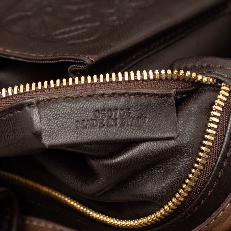 Loewe Anagram Nappa Aire Braided Tote Brown Leather — view 6