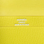 Hermes Bearn Bifold Card Case Yellow Silver Shavel — view 7