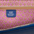 Hermes Azap Long Silk in Zip Around Wallet Blue Veau — view 5