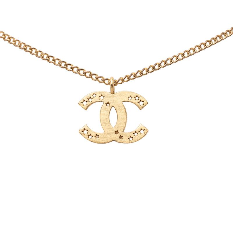Chanel CC Logo Chain Pendant 01 Gold Plating
