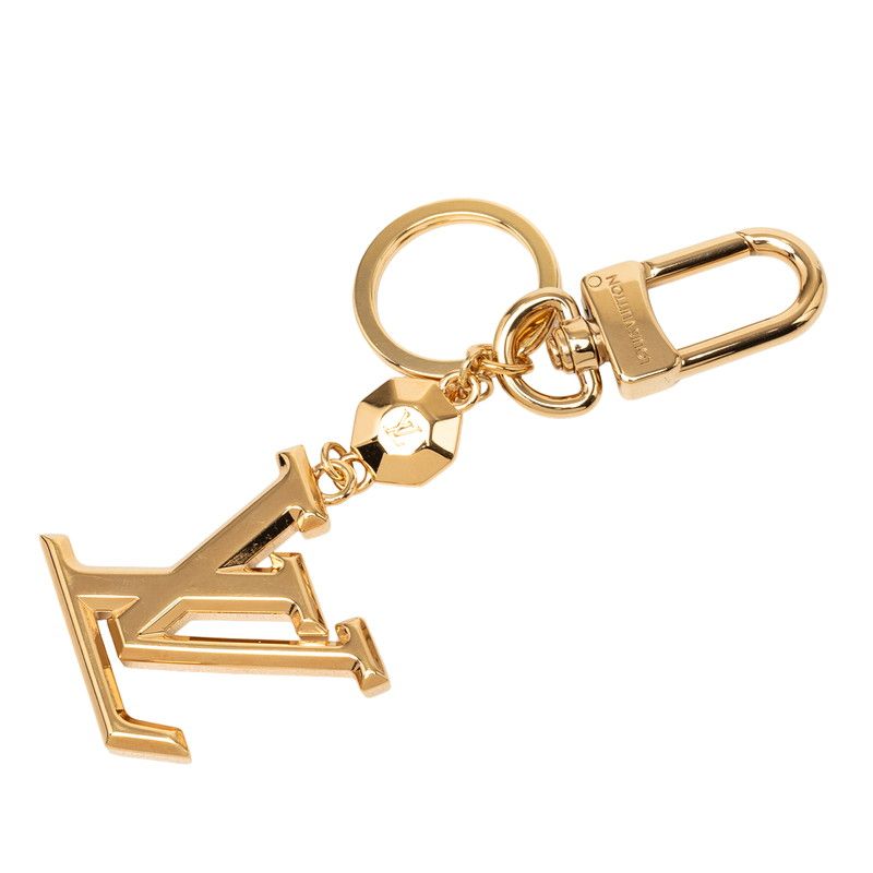 Louis Vuitton LV Facets Key Holder Keyring Charm Gold Plating