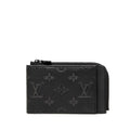 Louis Vuitton Monogram Shadow Hybrid Wallet Bifold Compact Noir Black Leather