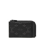 Louis Vuitton Monogram Shadow Hybrid Wallet Bifold Compact Noir Black Leather