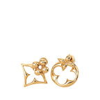 Louis Vuitton LV Flower Gram Earrings Gold Plated