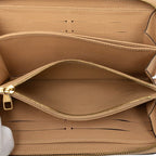 Louis Vuitton Monogram Empreinte Zippy Wallet Zip Around Beige Leather — view 4