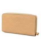 Louis Vuitton Monogram Empreinte Zippy Wallet Zip Around Beige Leather — view 2