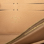 Louis Vuitton Monogram Empreinte Zippy Wallet Zip Around Beige Leather — view 5