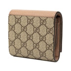 Gucci GG Marmont Supreme Bifold Wallet Beige Leather — view 2