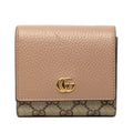 Gucci GG Marmont Supreme Bifold Wallet Beige Leather