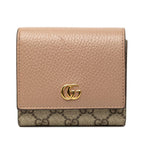 Gucci GG Marmont Supreme Bifold Wallet Beige Leather