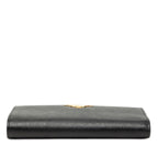 Prada Bifold Wallet Black Pink Saffiano Leather — view 3