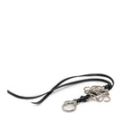 Loewe Anagram Strap Bag Charm Black Silver Leather