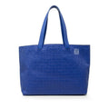 Loewe Repeat Anagram East West Tote Shoulder Bag Blue Leather