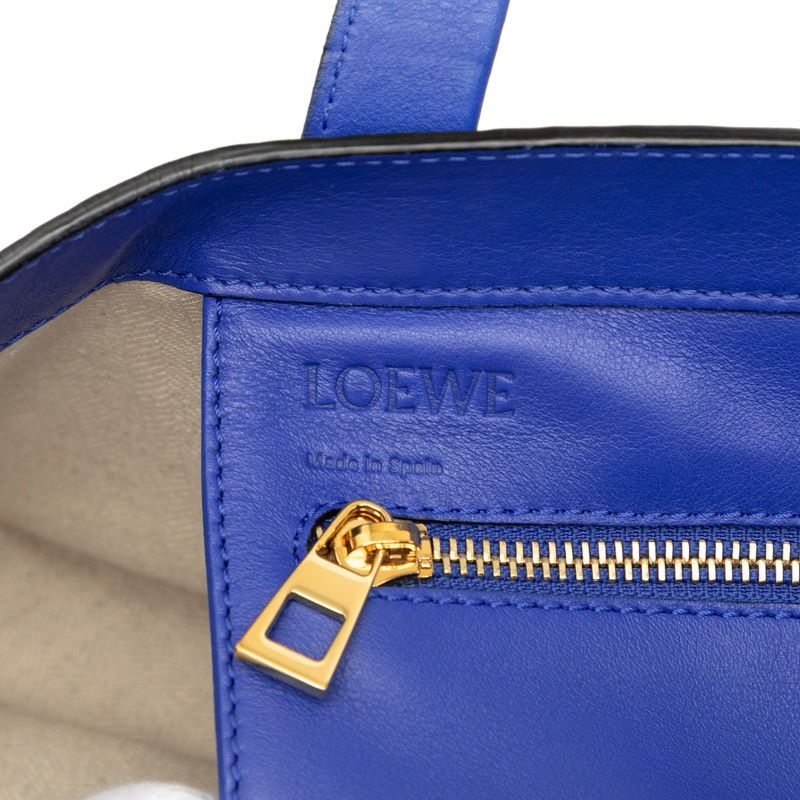 Loewe Repeat Anagram East West Tote Shoulder Bag Blue Leather — view 5